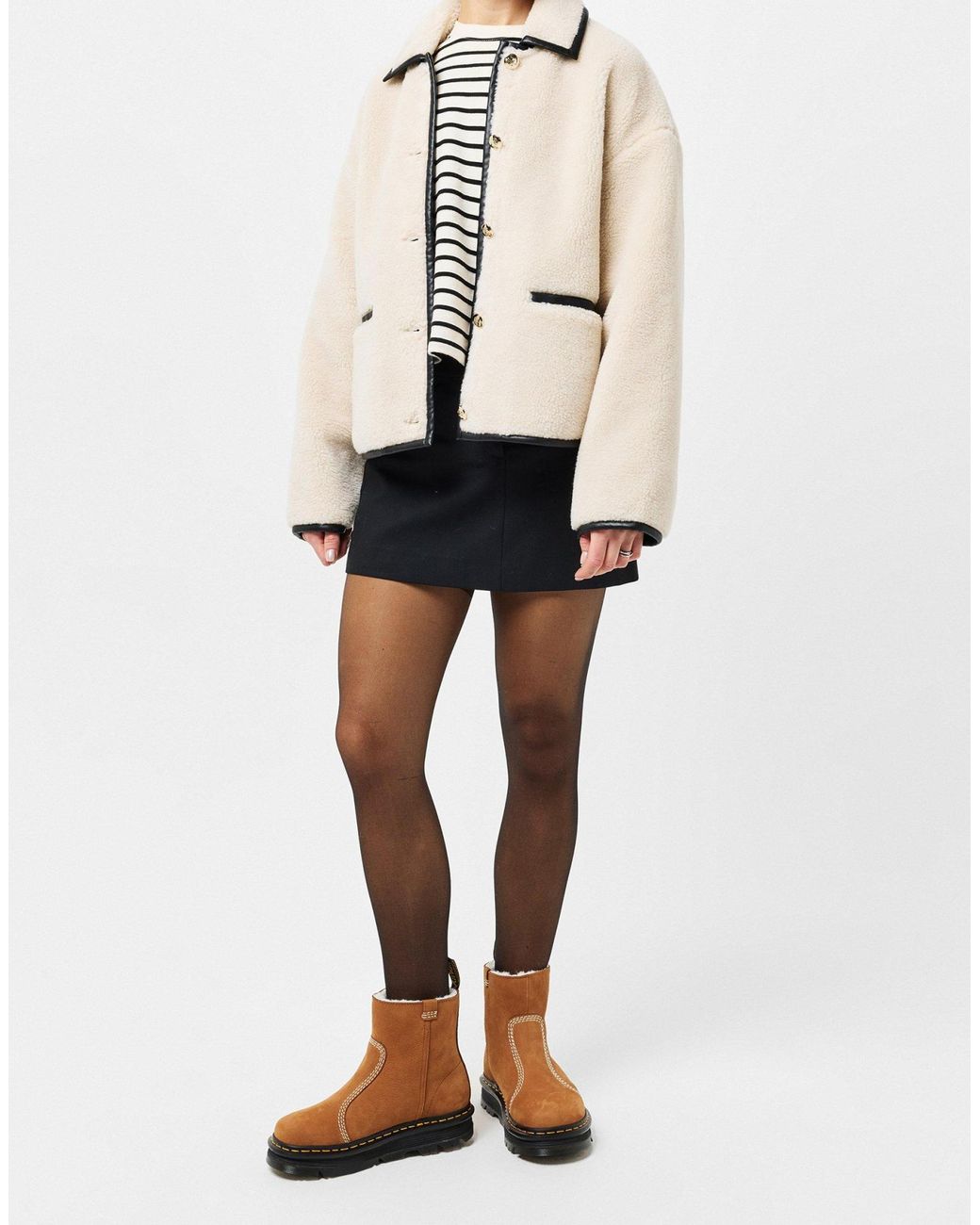 Dr. Martens Brown Zebzag Rigger Wl Boots Shoes