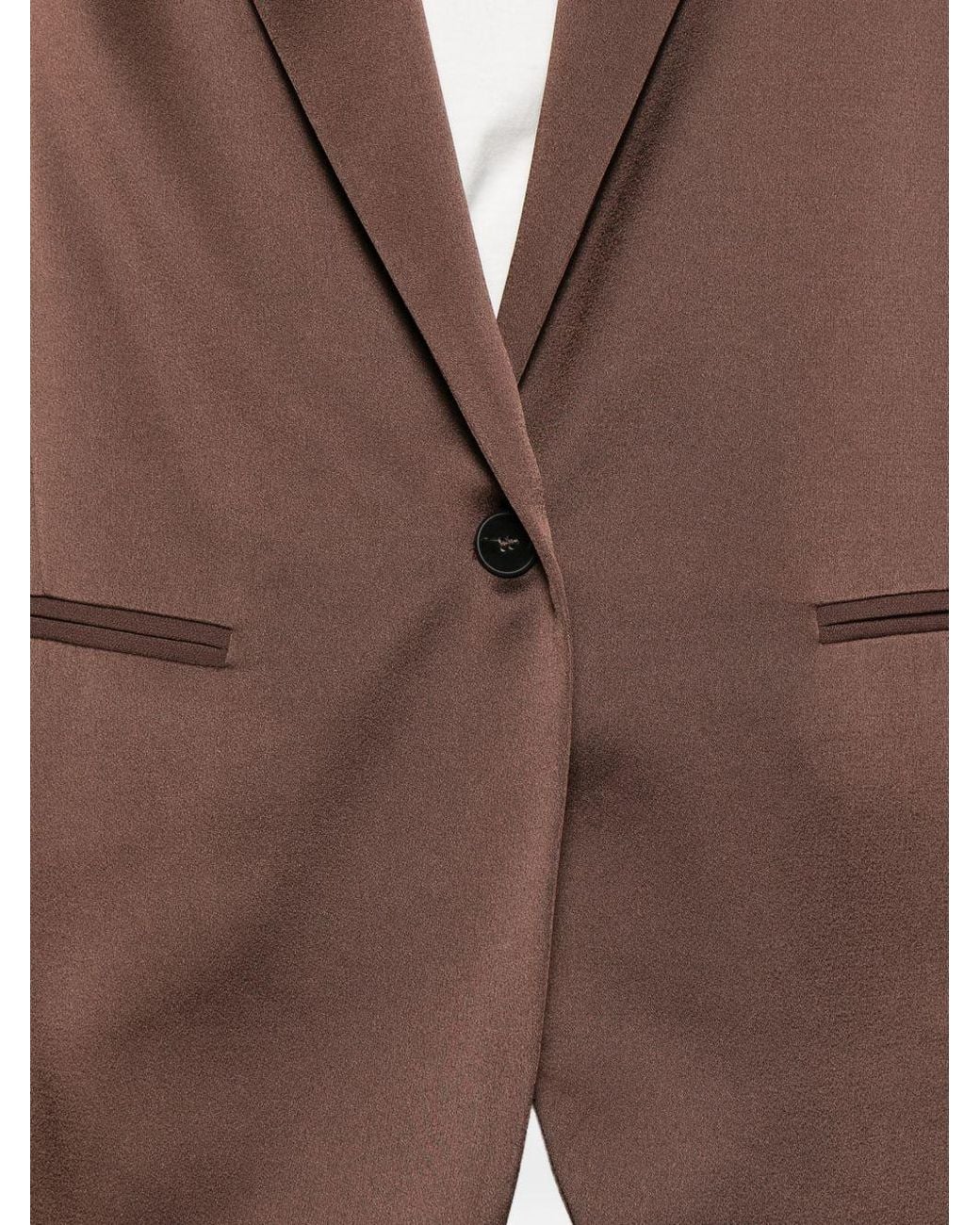 Forte_forte Brown Single-Breasted Blazer Jacket