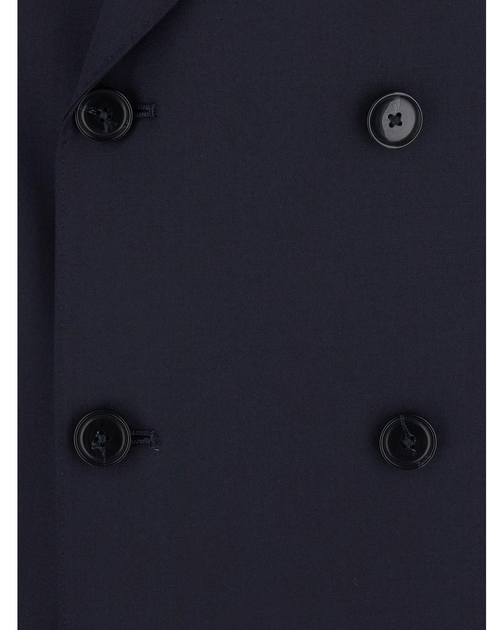 Boss Blue Double-Breasted Wool Jacket Blazers for men