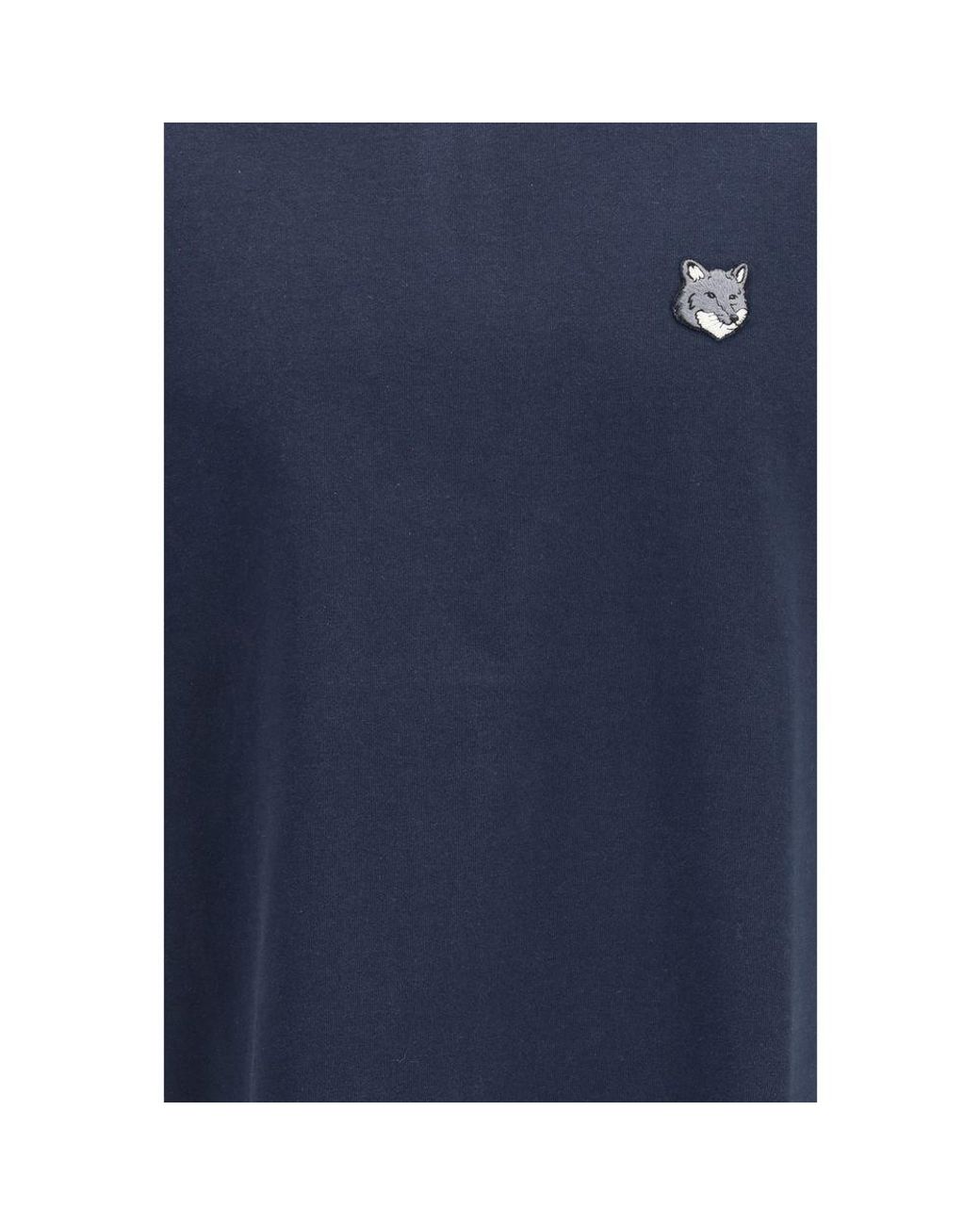 Maison Kitsuné Blue Cotton T for men