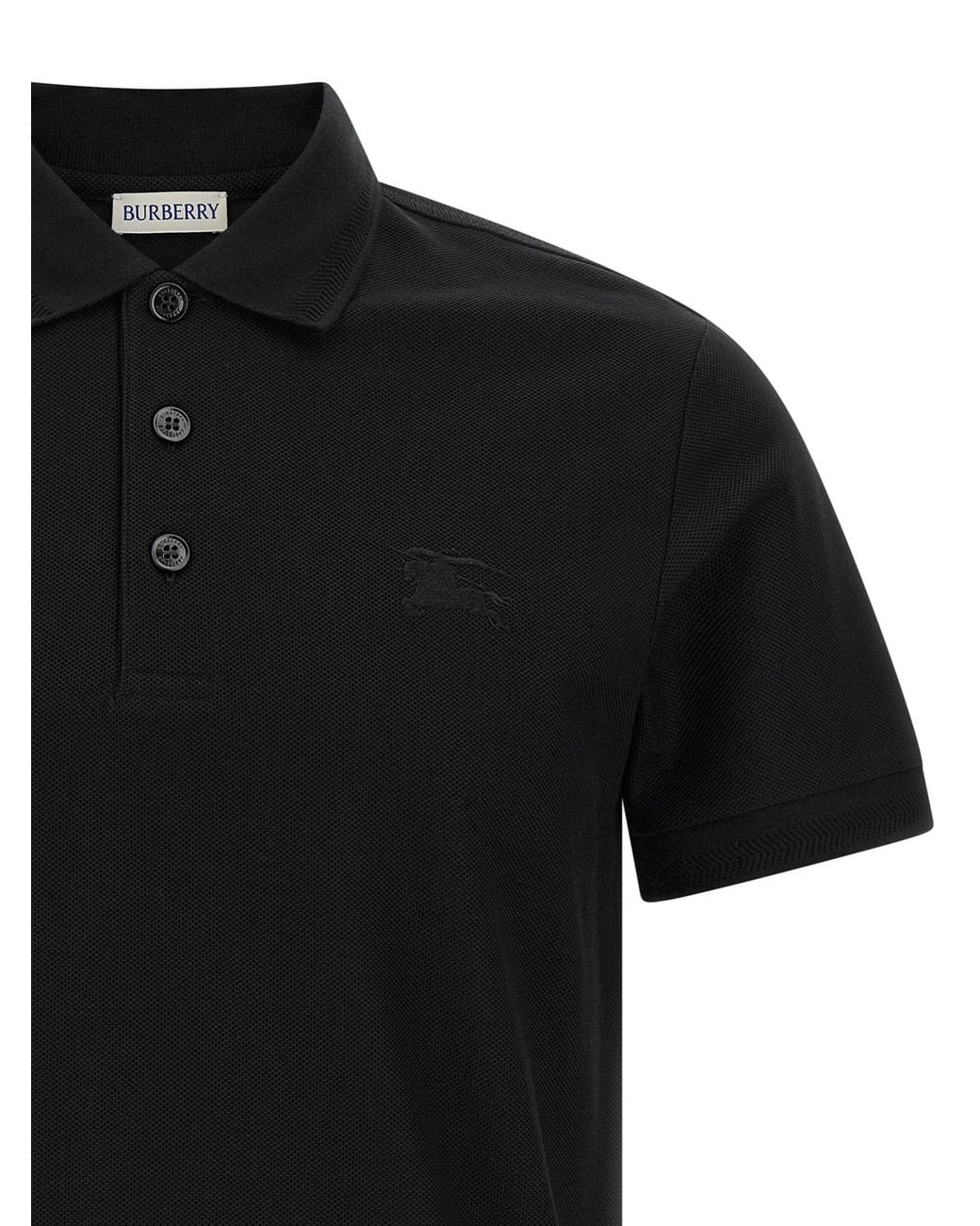 Burberry Black 'Eddie' Polo Shirt for men