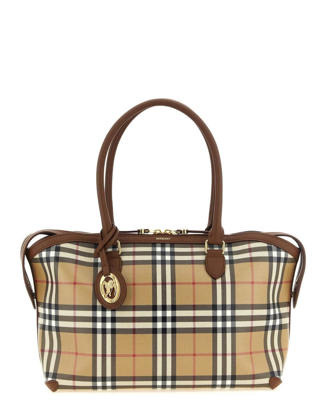 Burberry Metallic Cotton Tote Bag
