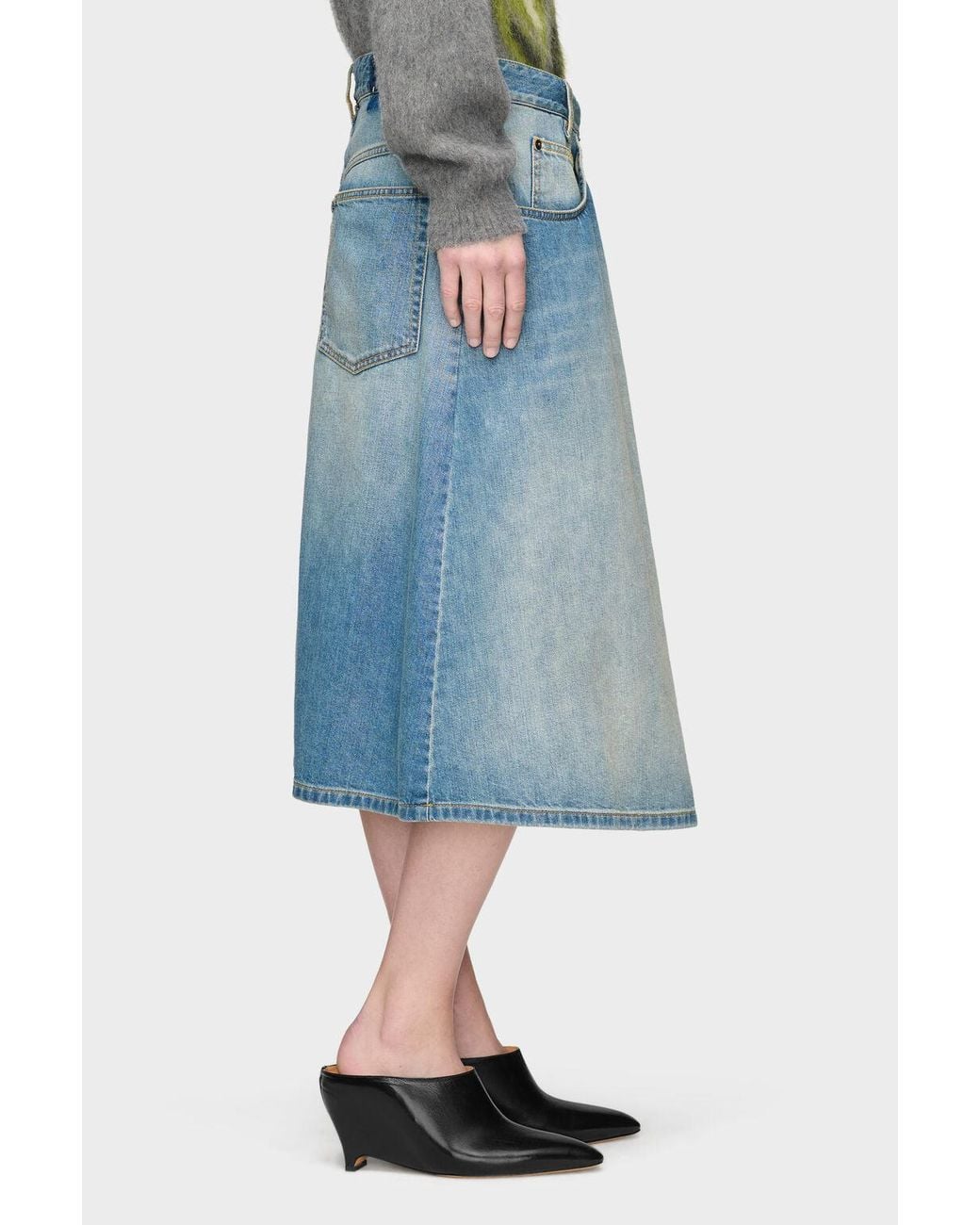 Maison Margiela Blue Maison Margiela Wrap Denim Skirt