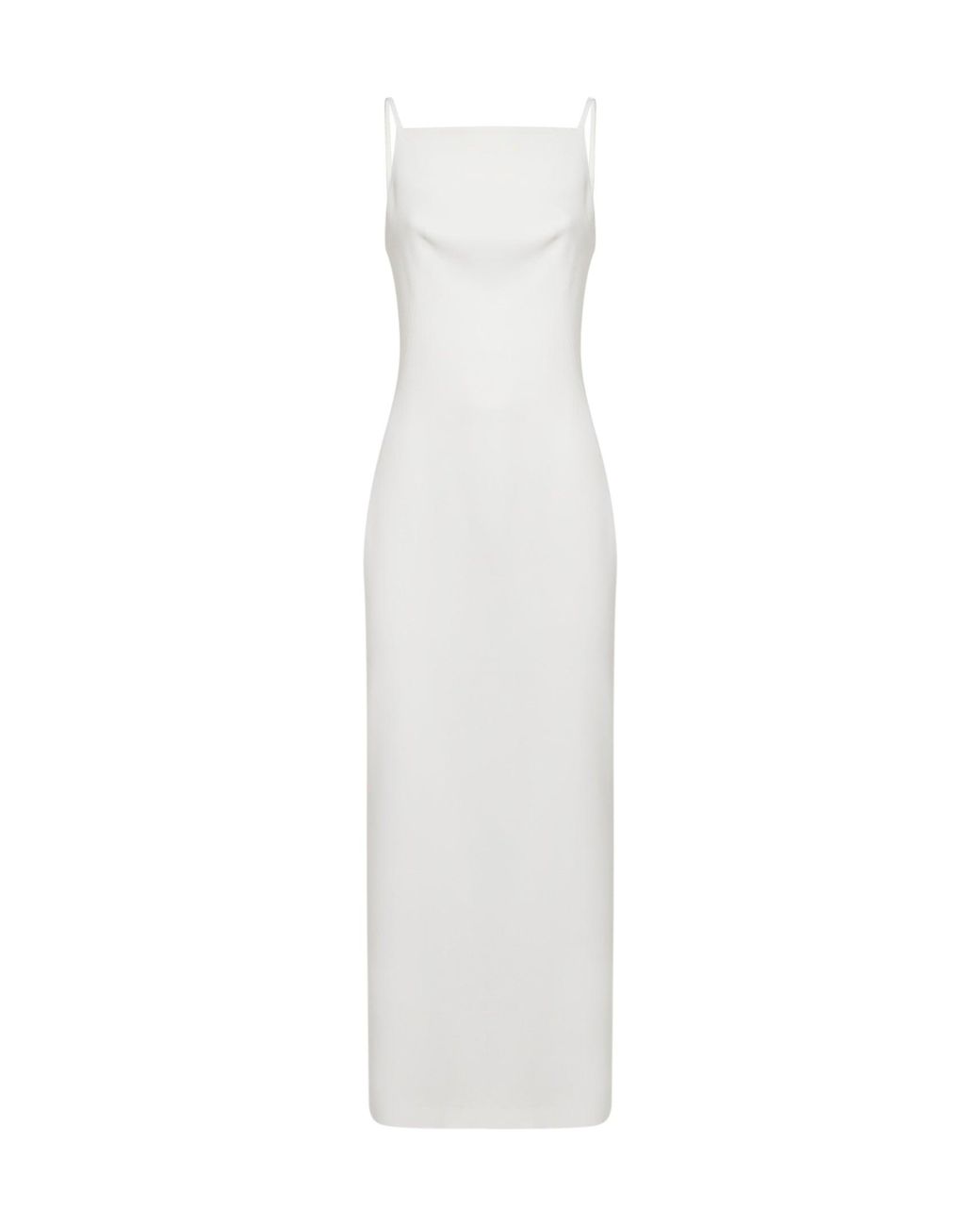 Givenchy White Crepe Cady Long Dress With Slit