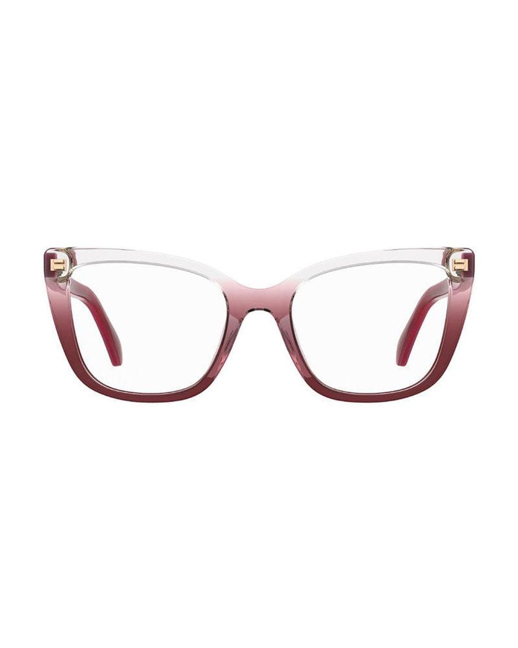 Moschino Red Eyeglasses Cat Eye Full Rim, Transparent Gradient Frame And Clear Demo Lens Lens Mos60306Xq00