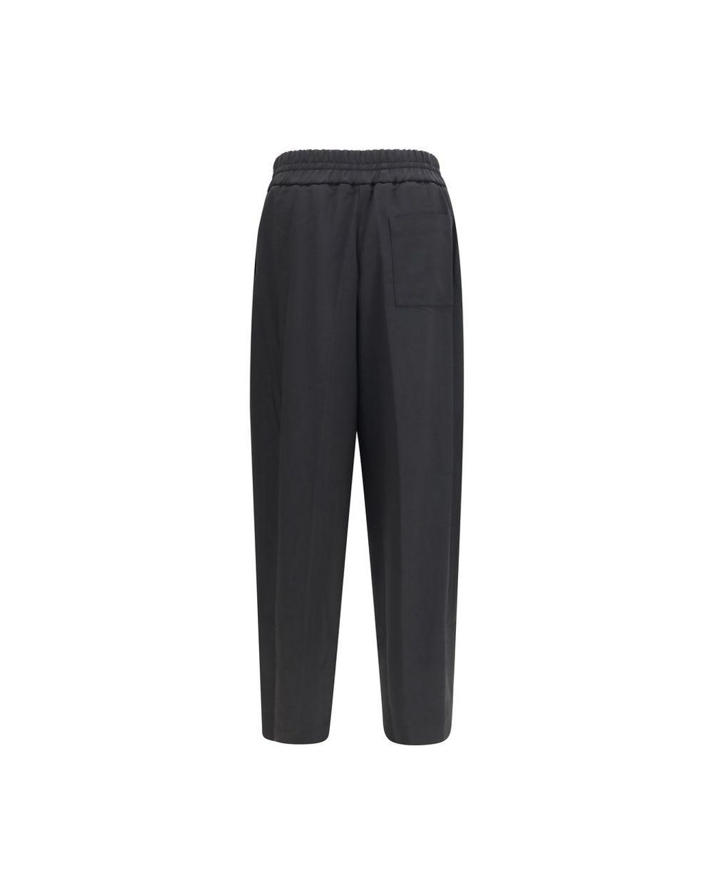 AMI Gray Black Wool Oves Aries Casual Pants for men