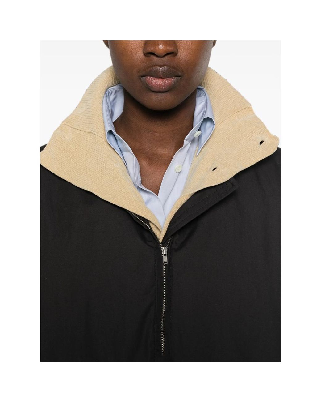 LAMRONS Black Zip-Up Jacket