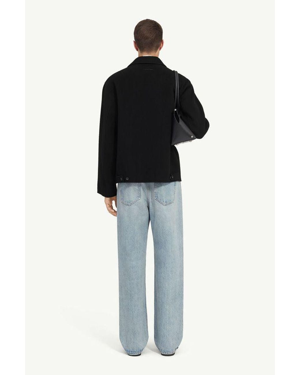 MM6 by Maison Margiela Black Mm6 Maison Margiela Wool Shirt Jacket