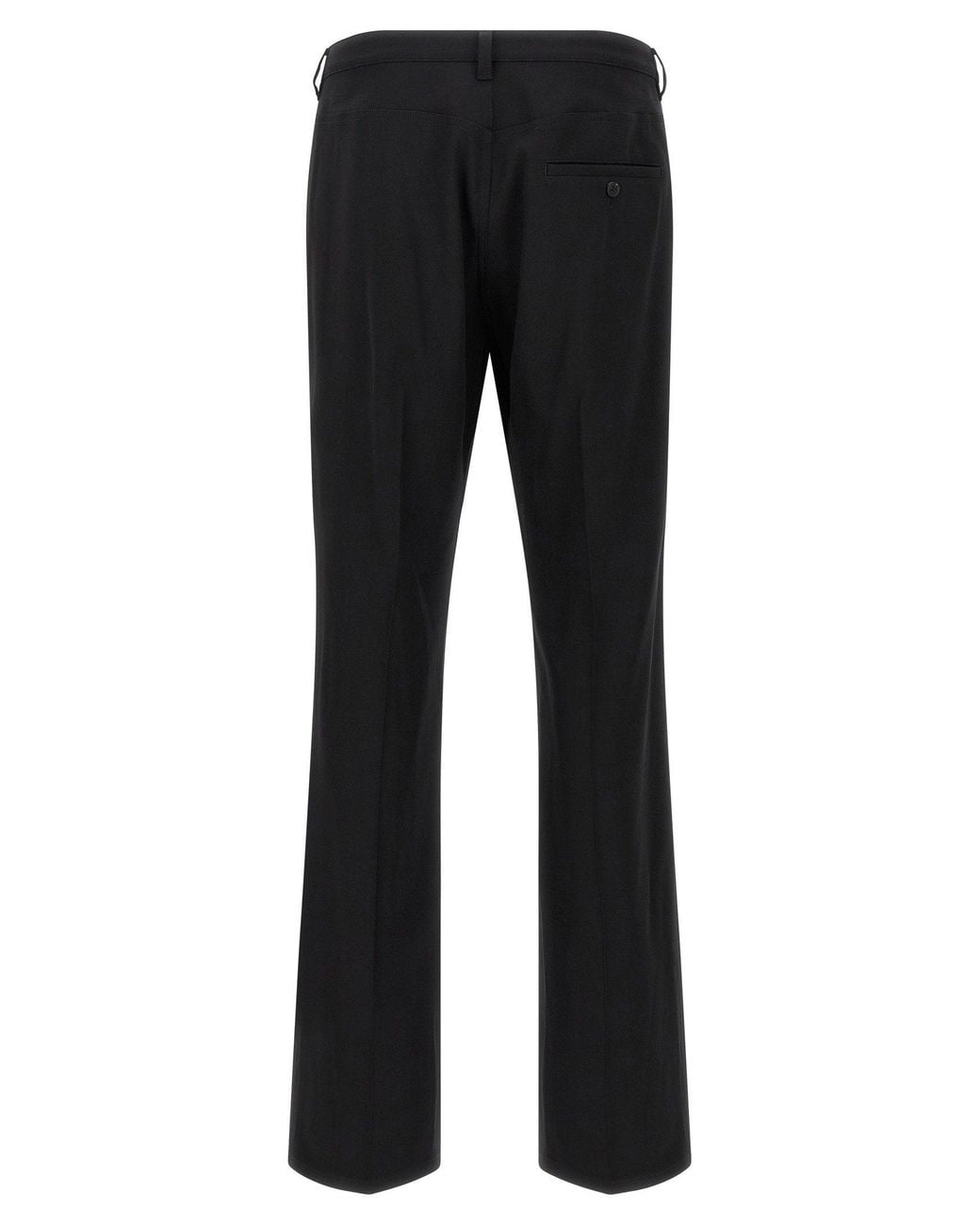 Balenciaga Black Stretch Wool Twill Trousers