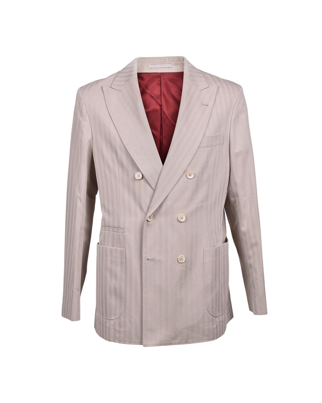 Brunello Cucinelli Brown Light Taupe Double Breasted Suit for men