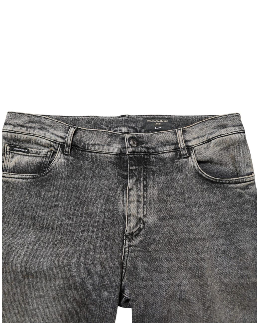 Dolce & Gabbana Black Cotton Stretch Slim Fit Denim Jeans Co+02 Clothing for men