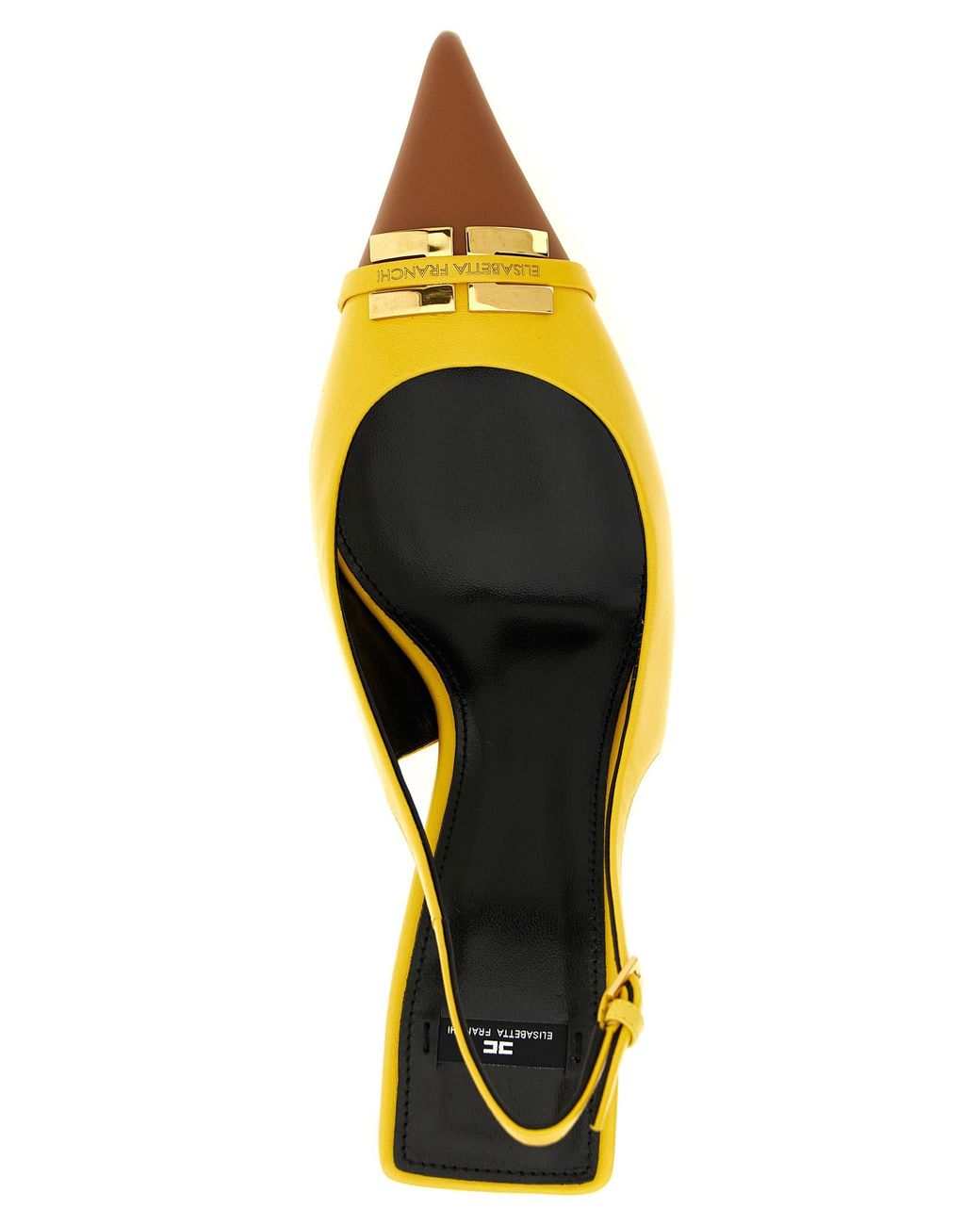 Elisabetta Franchi Metallic Leather Slingback