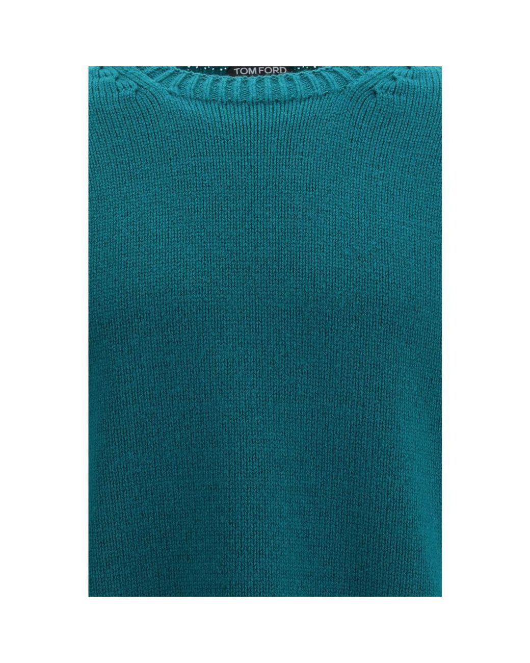 Tom Ford Green Bicolor Wool Oves Aries Sweatshirt for men
