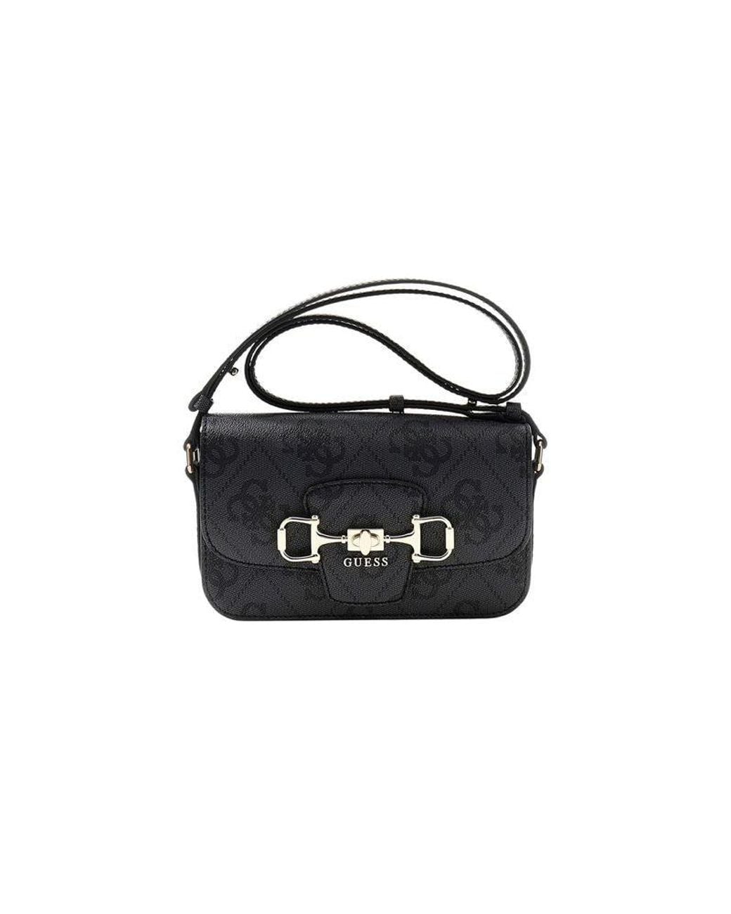 Guess Black Guess Logo-Hardware Convertible Crossbody Bag