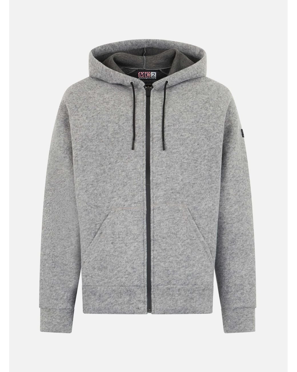 Mc2 Saint Barth Gray Carrel Technical Fabric Sweatshirt Melange Solid Color for men