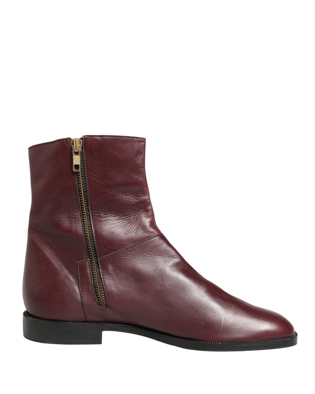 Dolce & Gabbana Black Leather Flats Biker Ankle Boots Shoes