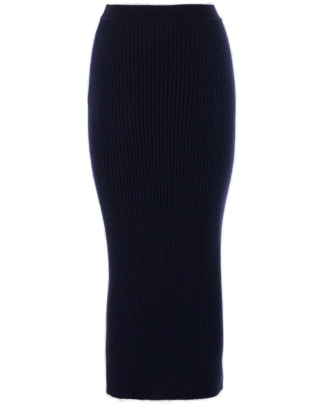 Chloé Blue Fitted Midi Skirt