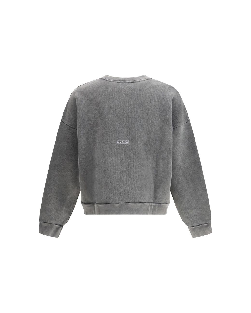 Acne Gray Sweatshirt Patch And Logo Cotton Sweatshirts for men