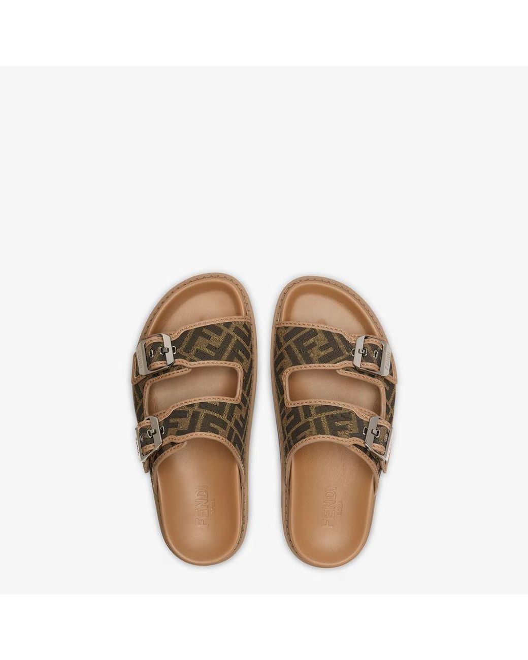 Fendi Brown Sliders for men