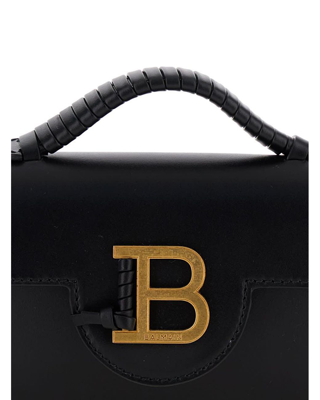 Balmain 'B-Buzz Mini' Crossbody Bag With B Clasp in Black | Lyst UK