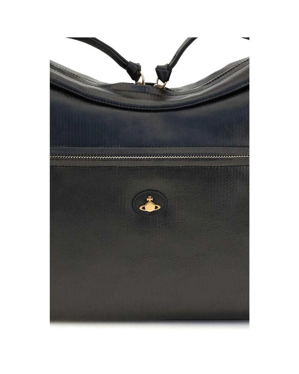 Vivienne Westwood Black Calf Leather Bos Taurus Shoulder Bag