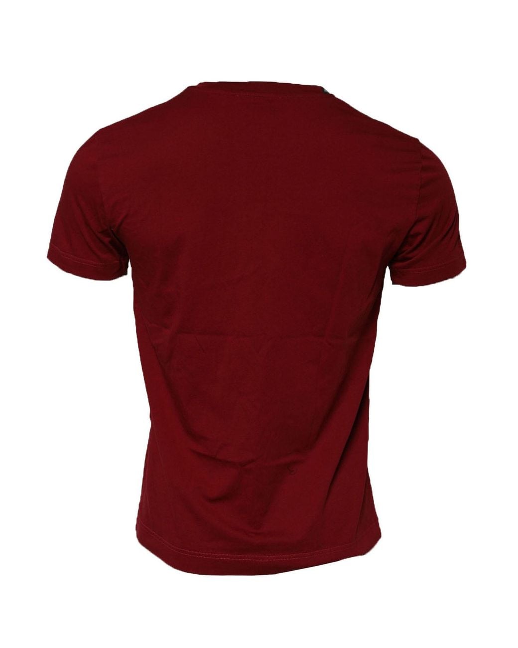 Dolce & Gabbana Red Cotton Crew Neck Short Sleeves T-Shirt for men