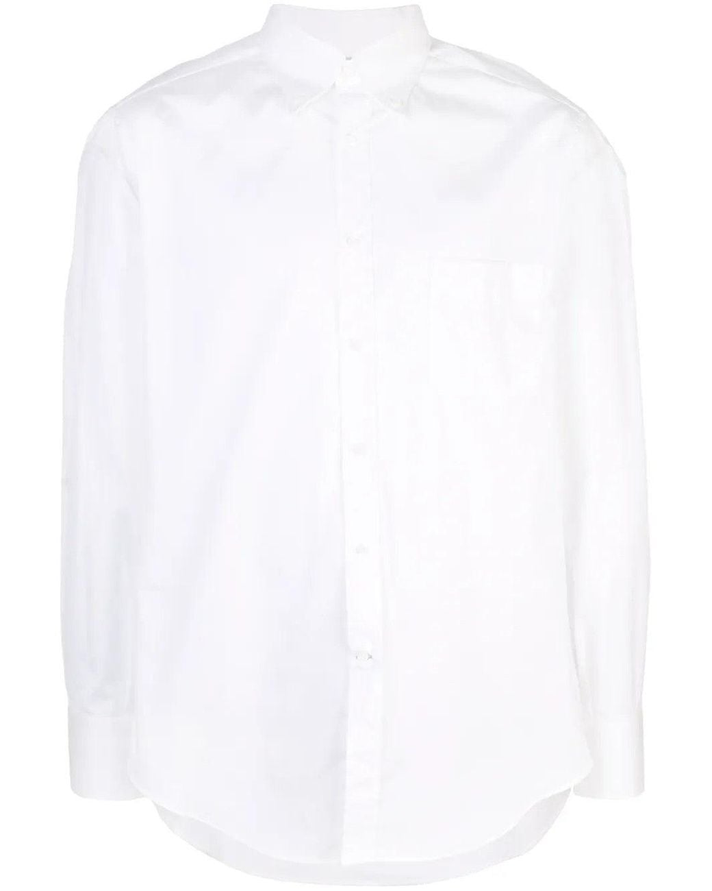 Brunello Cucinelli White Basic Fit Shirt for men