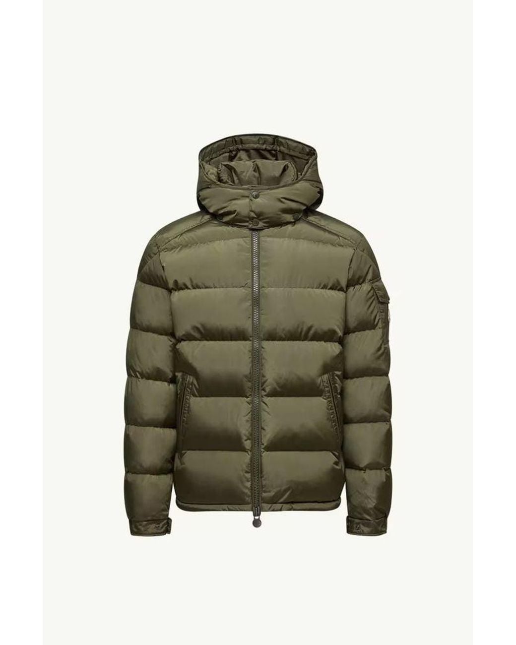 Moncler Green Moncler Quilted Down Down Jacket — Khaki for men