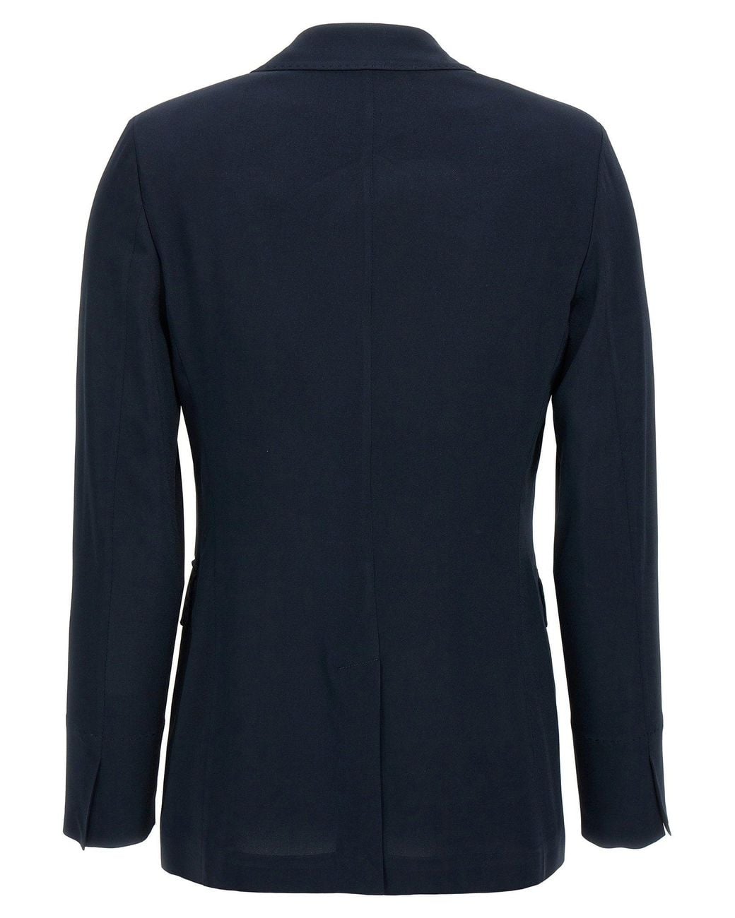 Alberto Biani Blue Double-Breasted Viscose Blazer