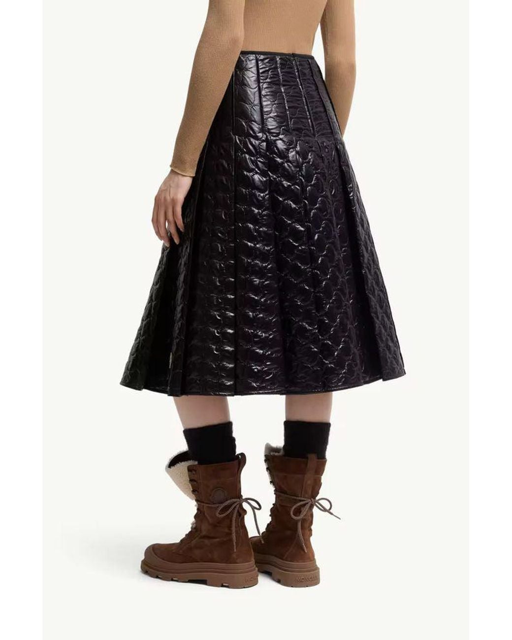 Moncler Blue Moncler Quilted Nylon Skirt