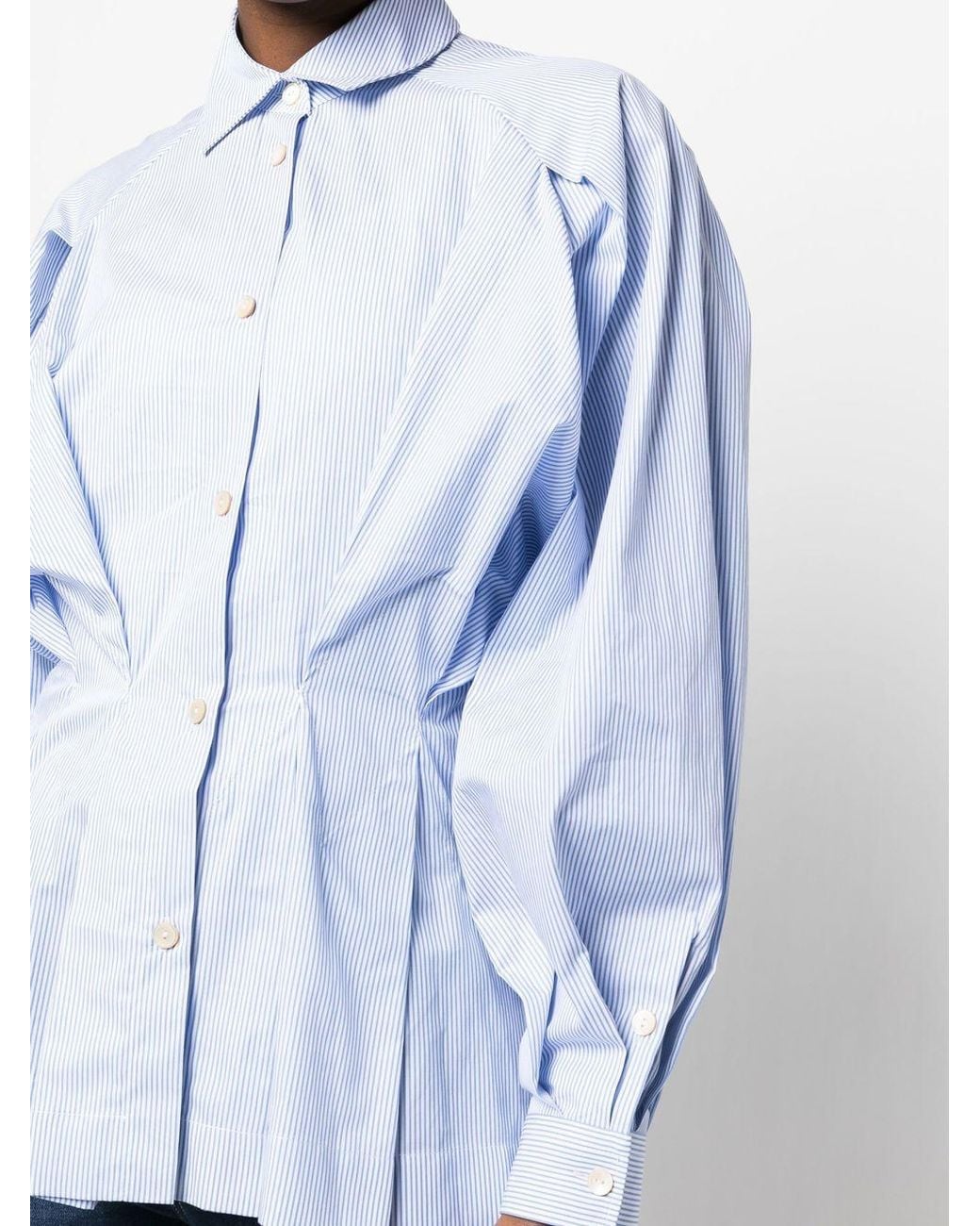 Palmer//Harding Blue Striped Cotton Shirt