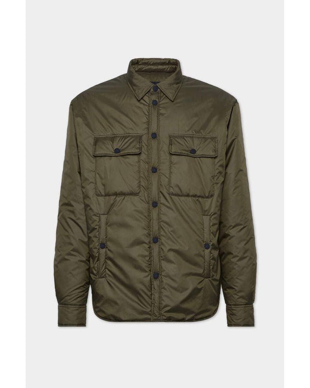 DSquared² Green Dsquared2 Quilted Nylon Down Jacket for men