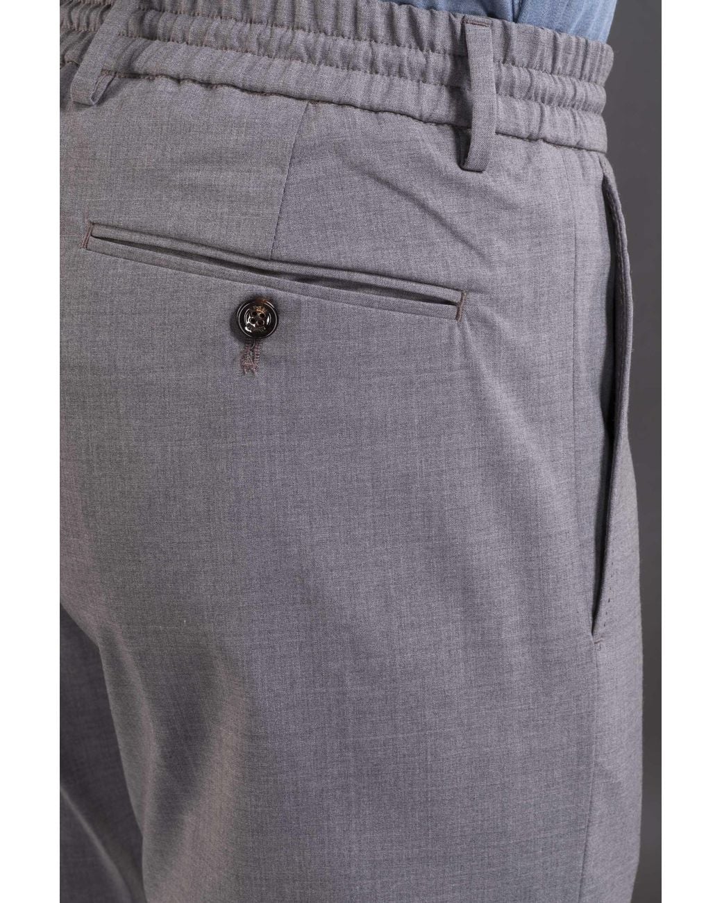 Moorer Gray Light Tailored Trousers for men