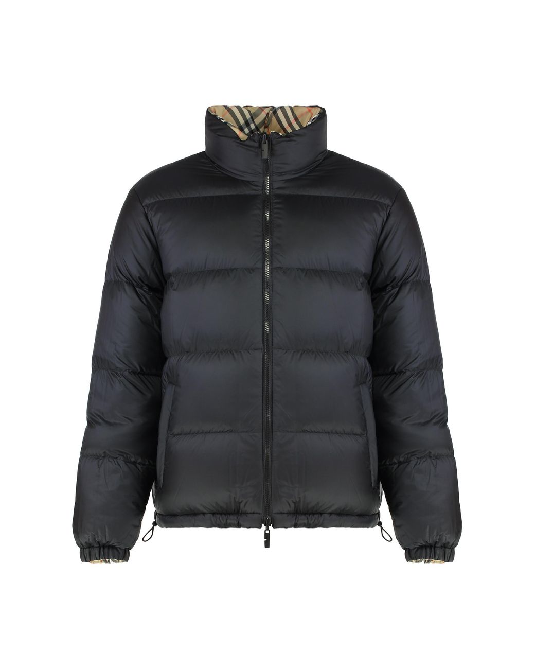 Burberry Brown Reversible Snowdon Check Down Jacket Duck Padded for men