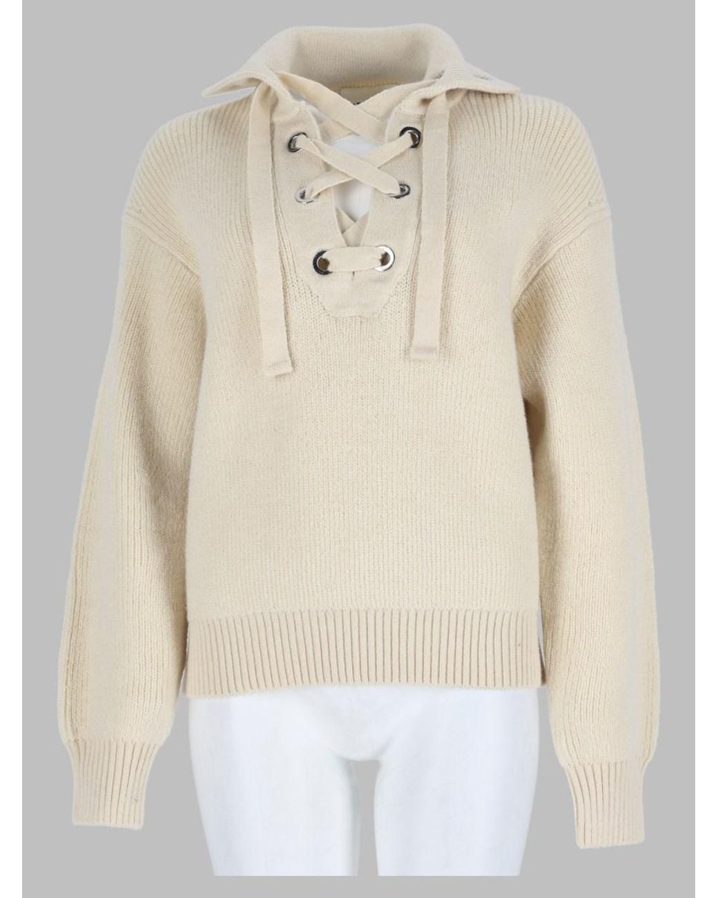 Isabel Marant Natural Ydalia Wool Jumper Virgin Sweater