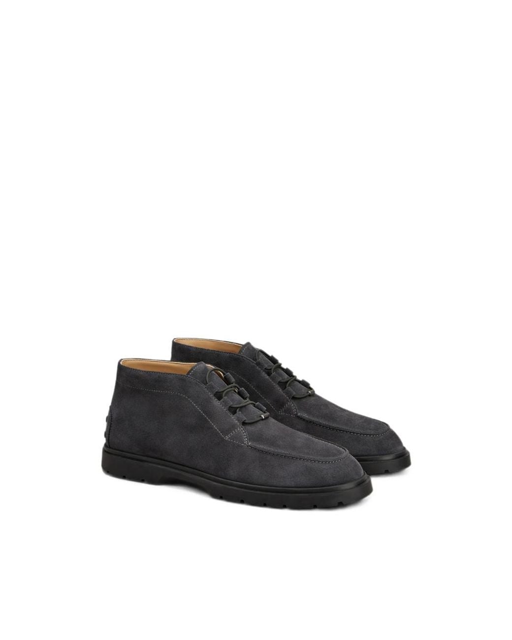 Tod's Black Suede Sneakers With Gommino Detail Calf Trainers for men