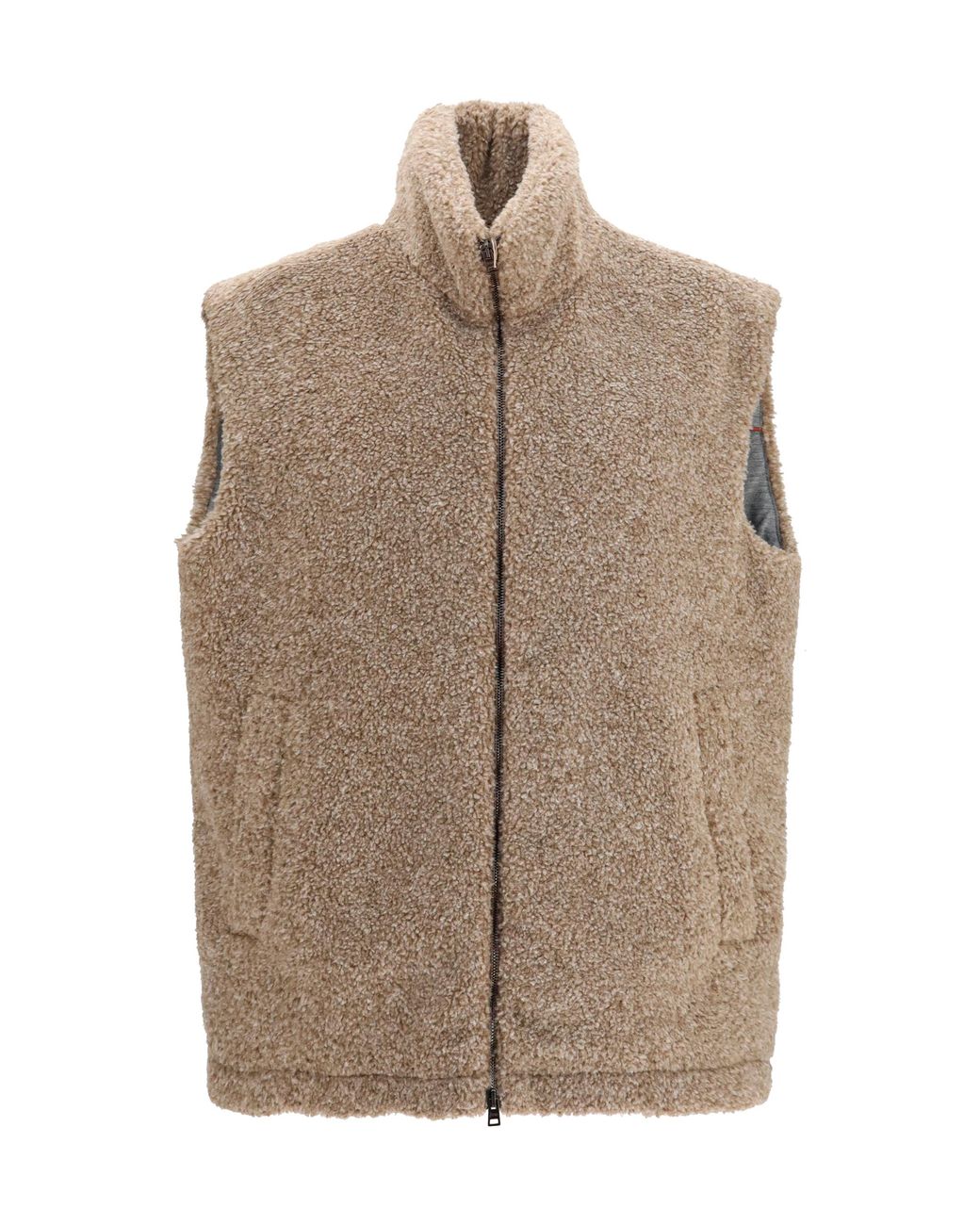 Herno Brown Sleeveless Vest for men