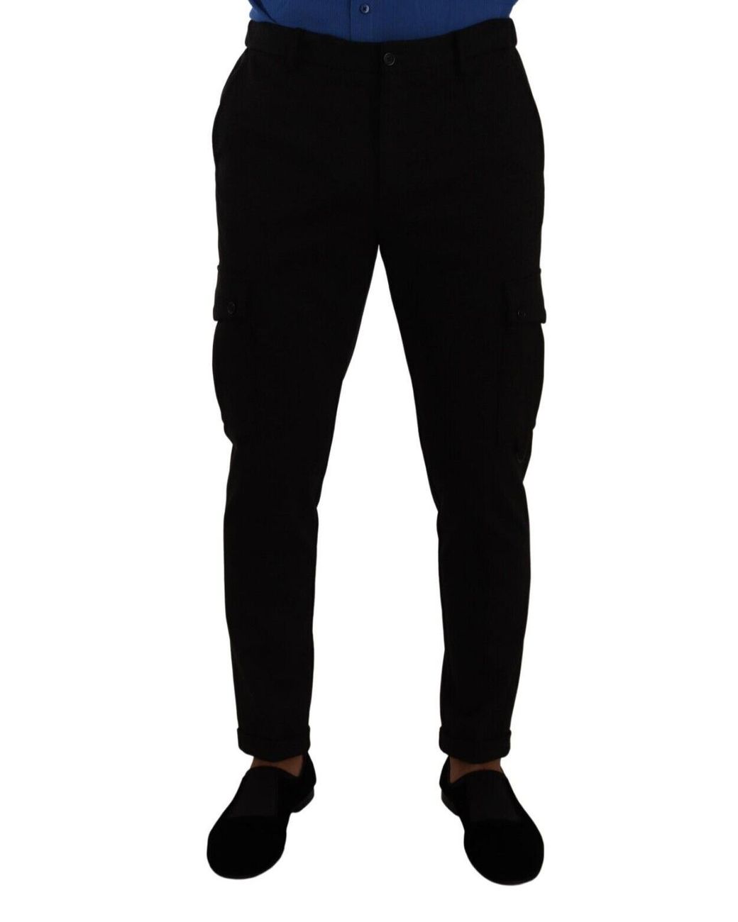 Dolce & Gabbana Black Elegant Slim Fit Cargo Pants for men