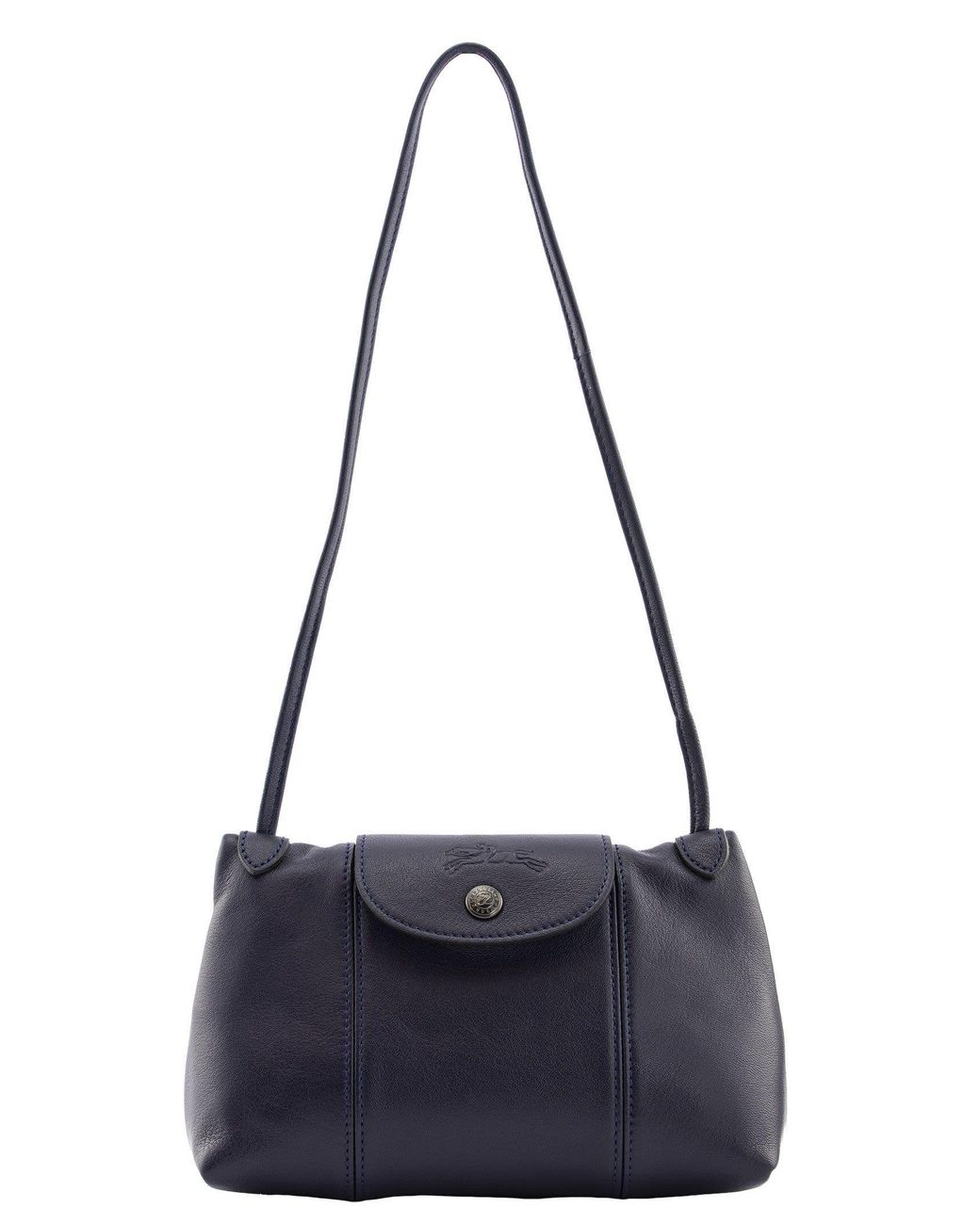 Longchamp Leather Le Pliage Cuir Crossbody Bag in Navy (Blue) Lyst