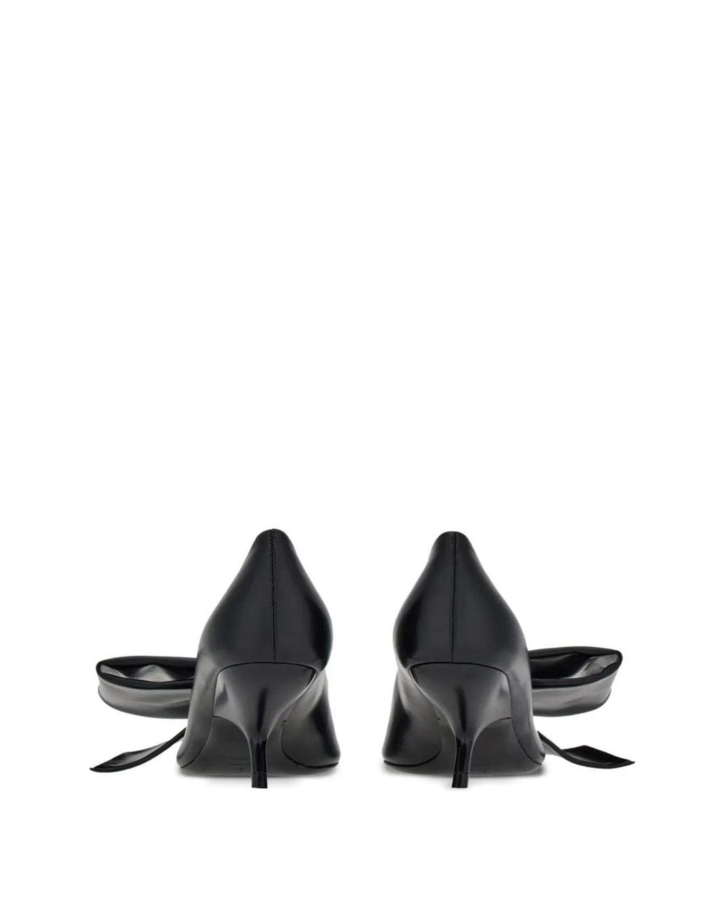 Ferragamo White 105Mm Oversized-Bow Leather Pumps