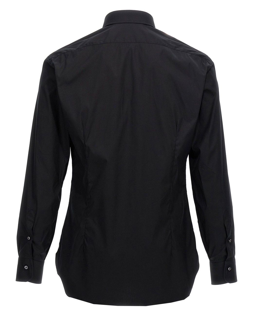 Barba Napoli Blue Stretch Cotton Poplin Shirt