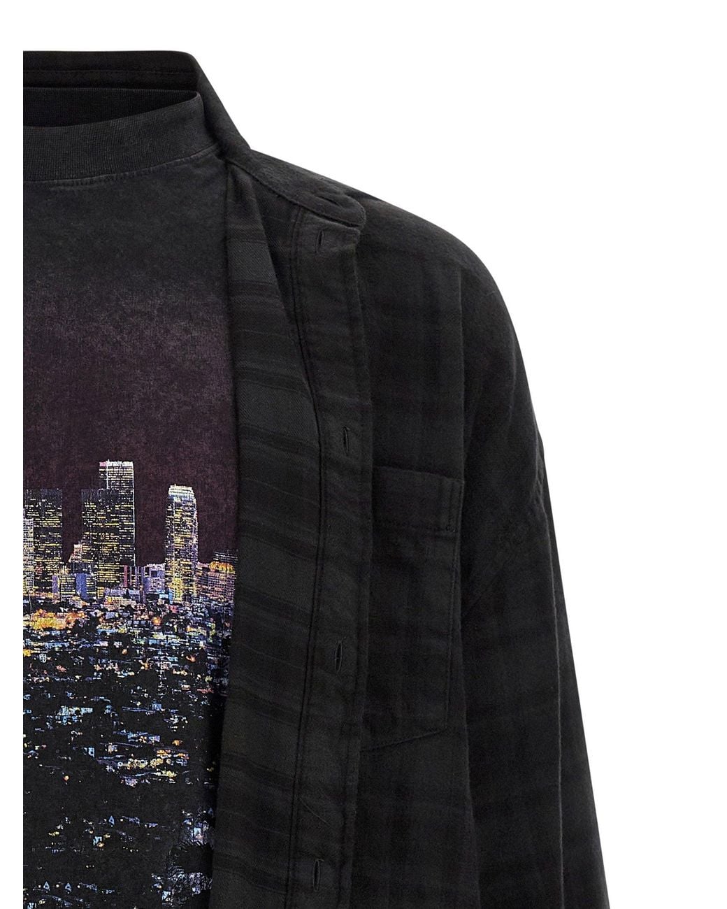 Balenciaga Black City Of Angels Print Shirt