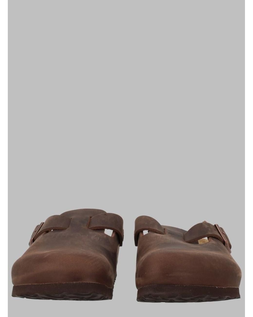 Birkenstock Brown Boston Habana Leather Clogs Sandal