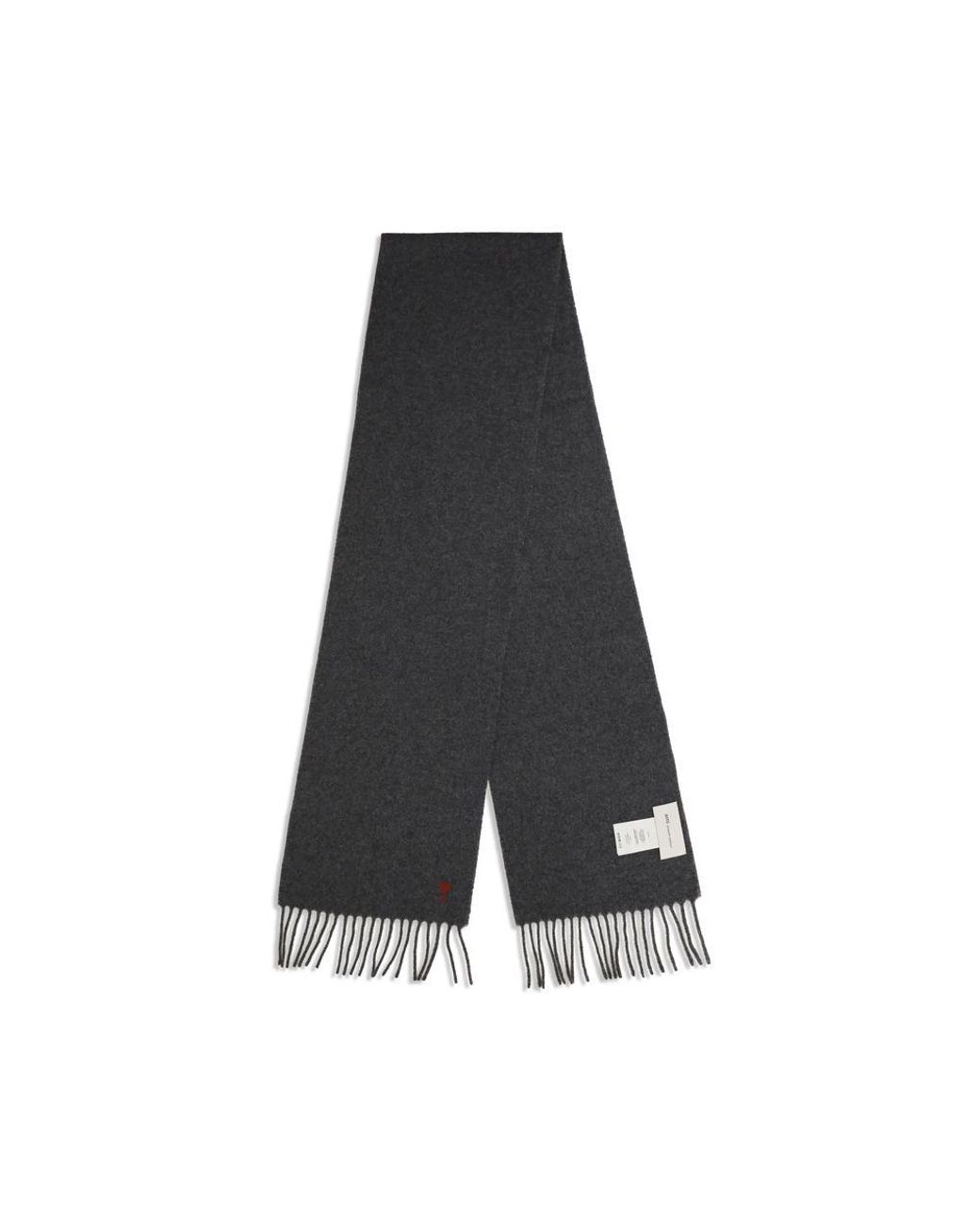 AMI Black Wool Oves Aries Foulard Accessory for men