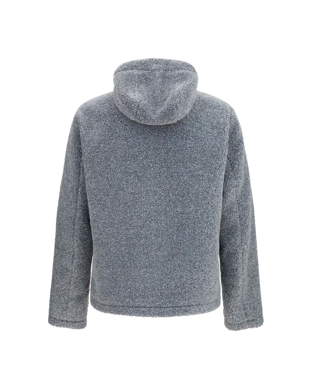 Herno Gray Herno Teddy-Effect Hooded Jacket for men