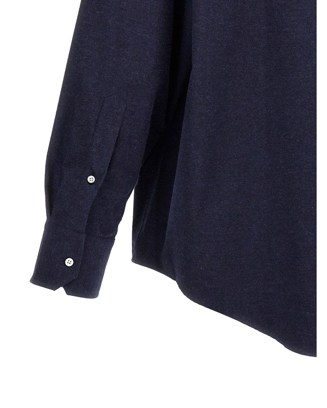 Thom Browne Blue Knit Collar Rwb Shirt for men