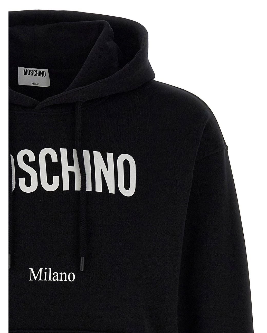 Moschino Black Logo-Print Hoodie