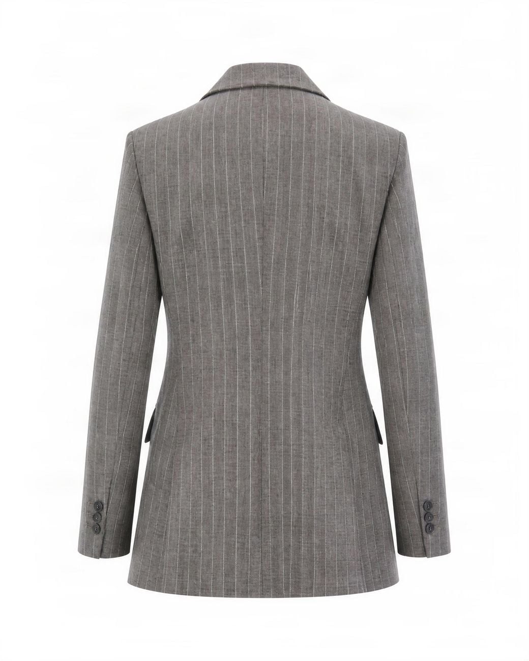P.A.R.O.S.H. Gray P.A.R.O..H. Double-Breasted Pinstripe Blazer Wool Jacket