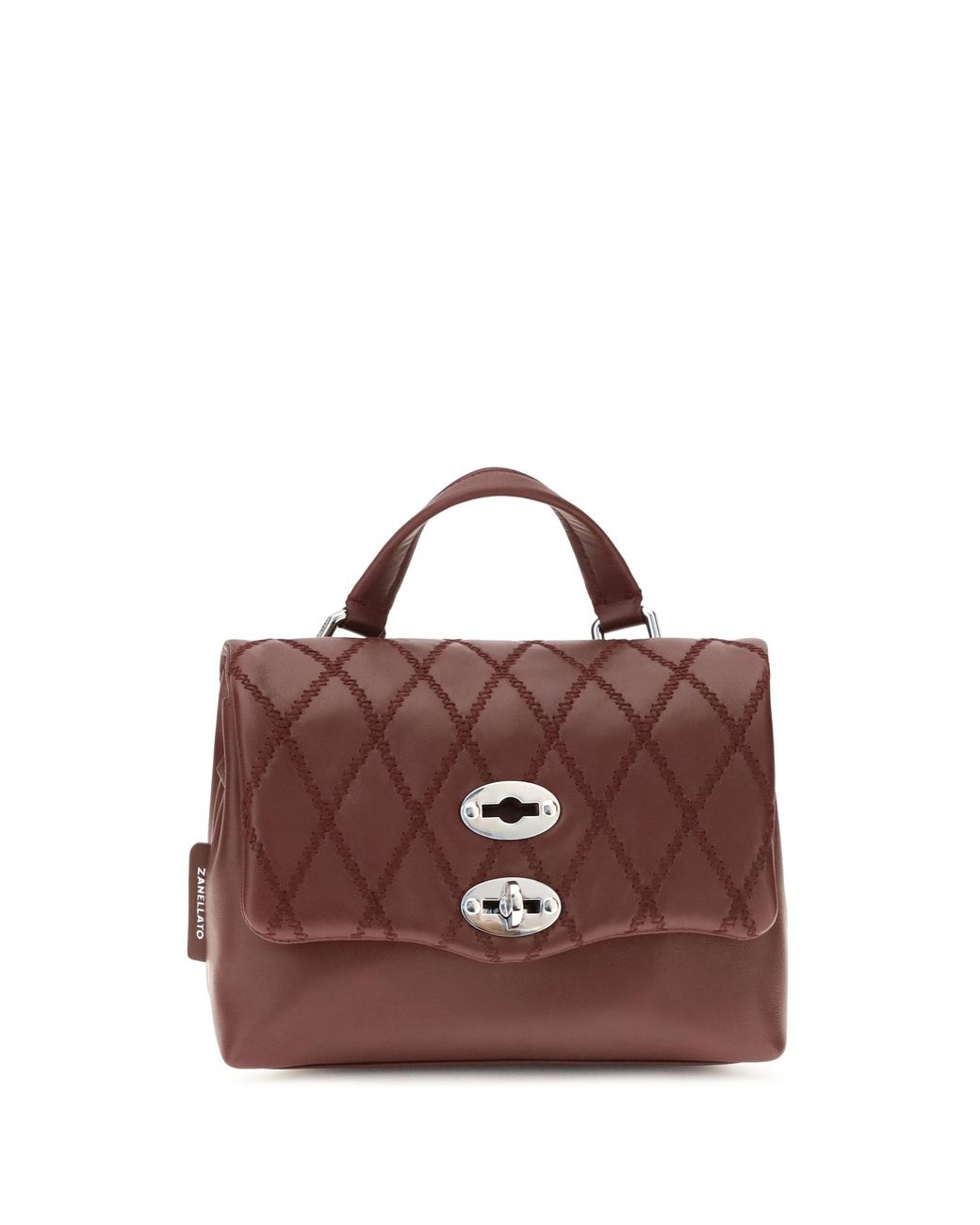 Zanellato Purple Mini Postina Tramè Leather Top Handle Bag Calf Bos Taurus Shoulder