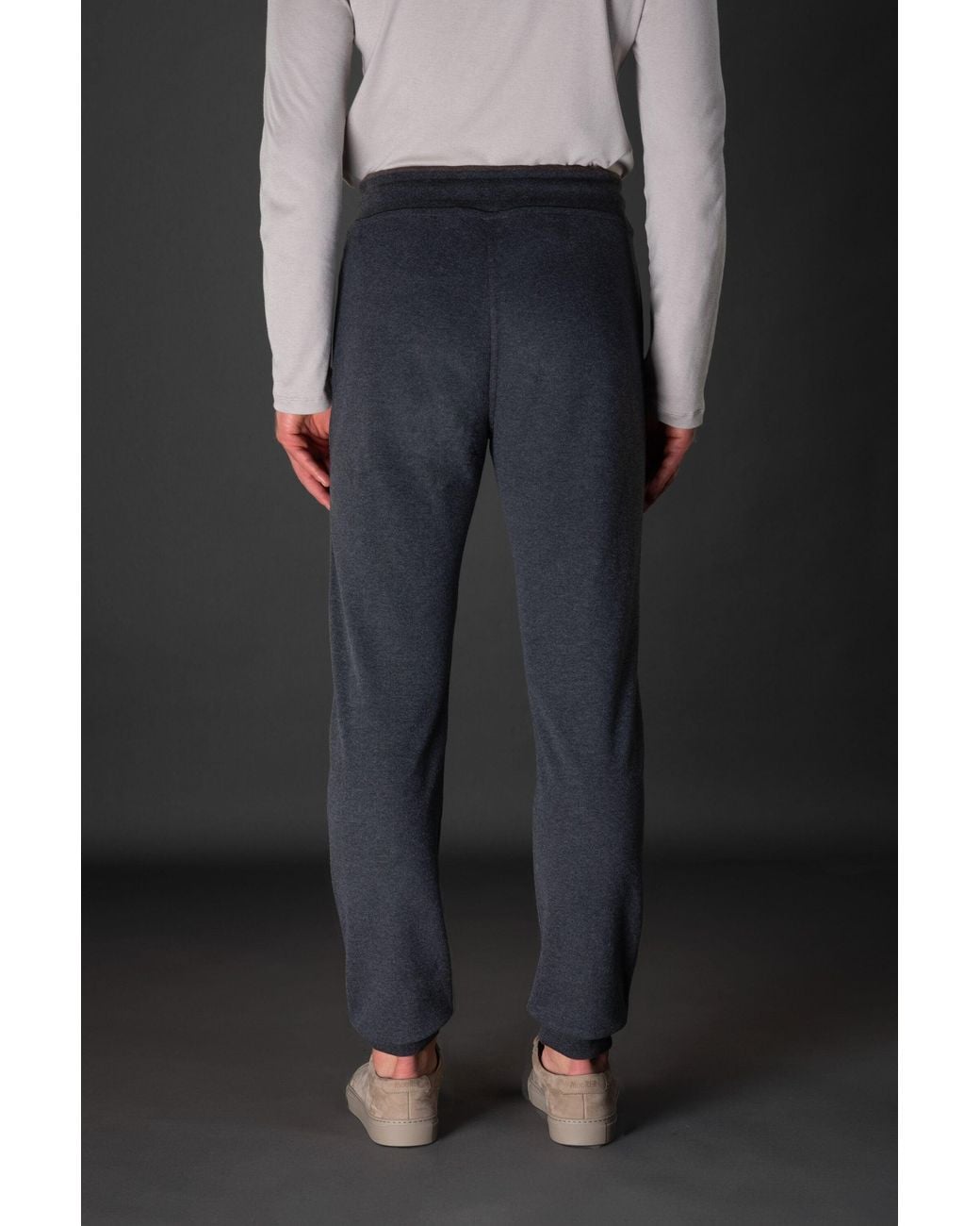 Moorer Black Dark Knit Trousers for men